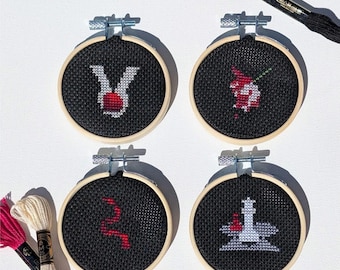 Mini Twilight Book Covers Cross Stitch Patterns Set