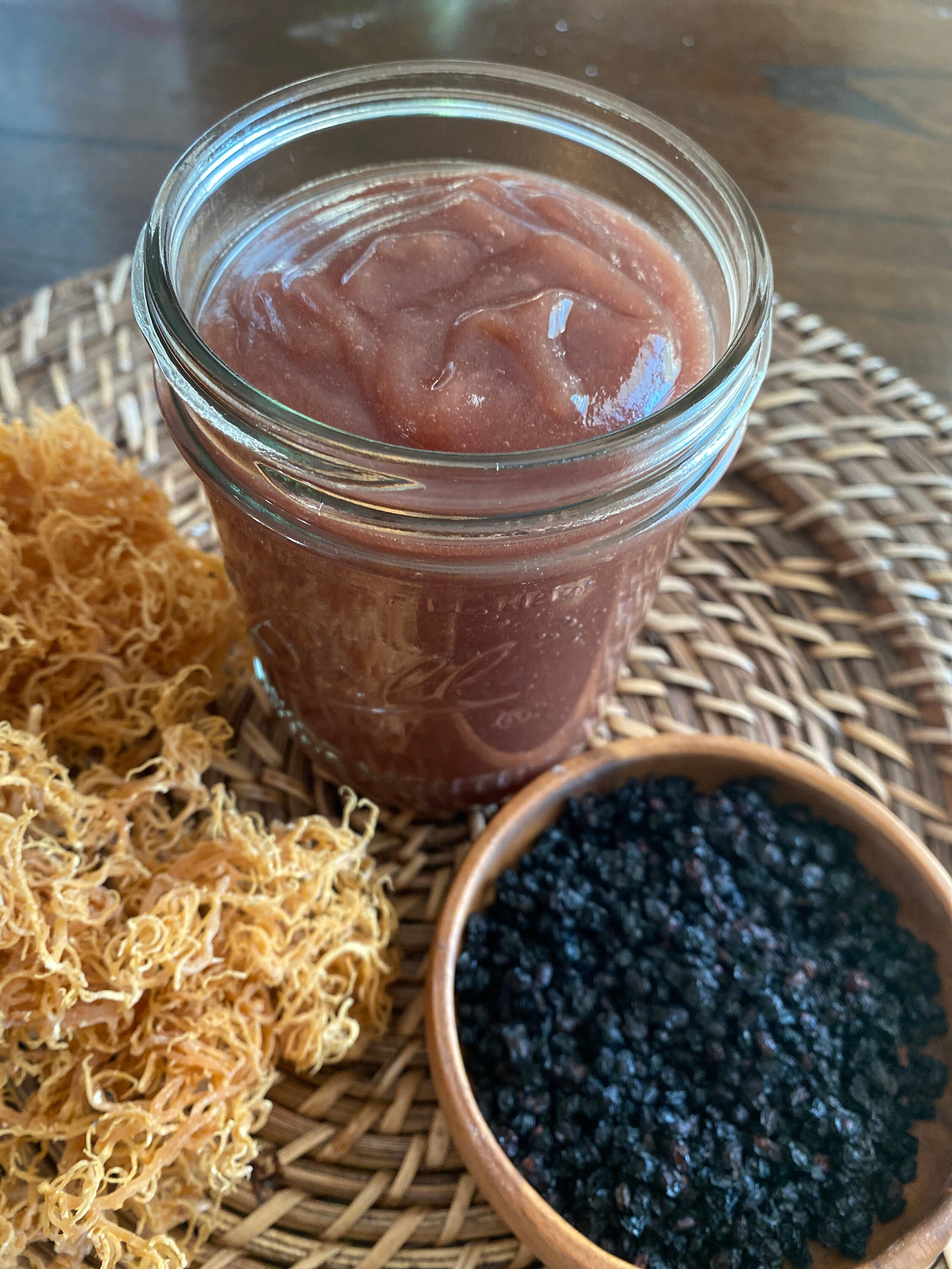 Elderberry infused sea moss gel/ Wild crafted Sea Moss/ Etsy