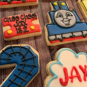 Train birthday Cookies