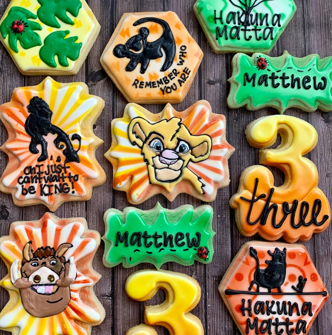 Lion theme Royal Icing Cookies Etsy