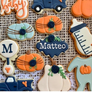 Little Pumpkin Baby Shower Cookies