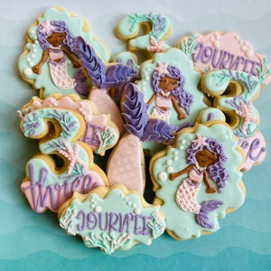 Mermaid Royal Icing Cookies