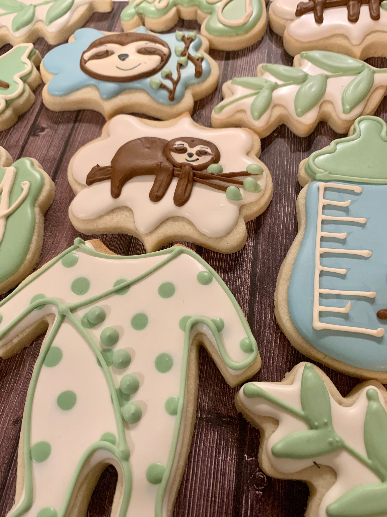 Sloth Baby Shower Cookies Etsy