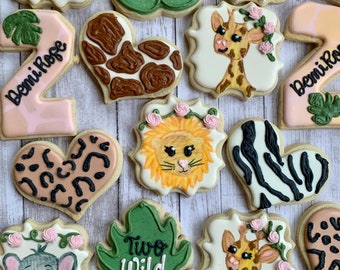 Two Wild Royal Icing Cookies
