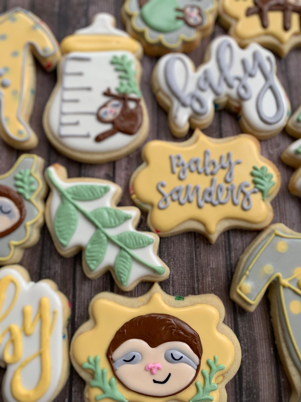 Sloth Baby Shower Cookies Etsy