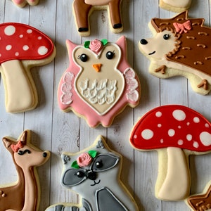 Woodland animal baby shower cookies image 5