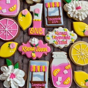 Lemonade Stand Birthday Cookies