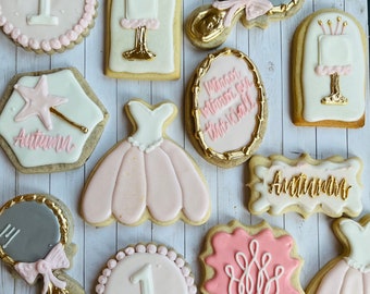 Princess Birthday Royal Icing Cookies