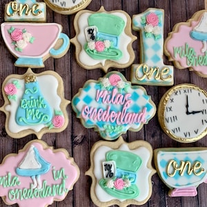 ONEderland Birthday Cookies