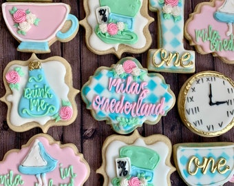 ONEderland Birthday Cookies