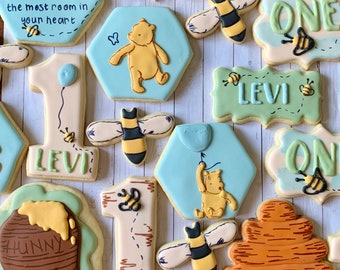 Bear birthday/Baby Shower Cookies