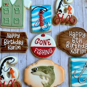 Fishing Birthday Cookies