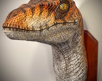 Velociraptor Bust Hanging Wall Mount
