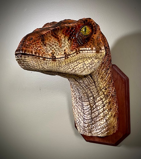 Velociraptor Bust Hanging Wall Mount - Etsy