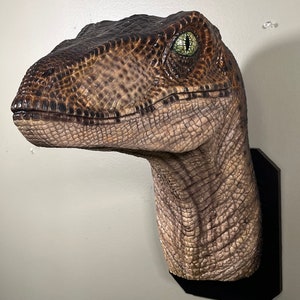 Velociraptor Bust Hanging Wall Mount