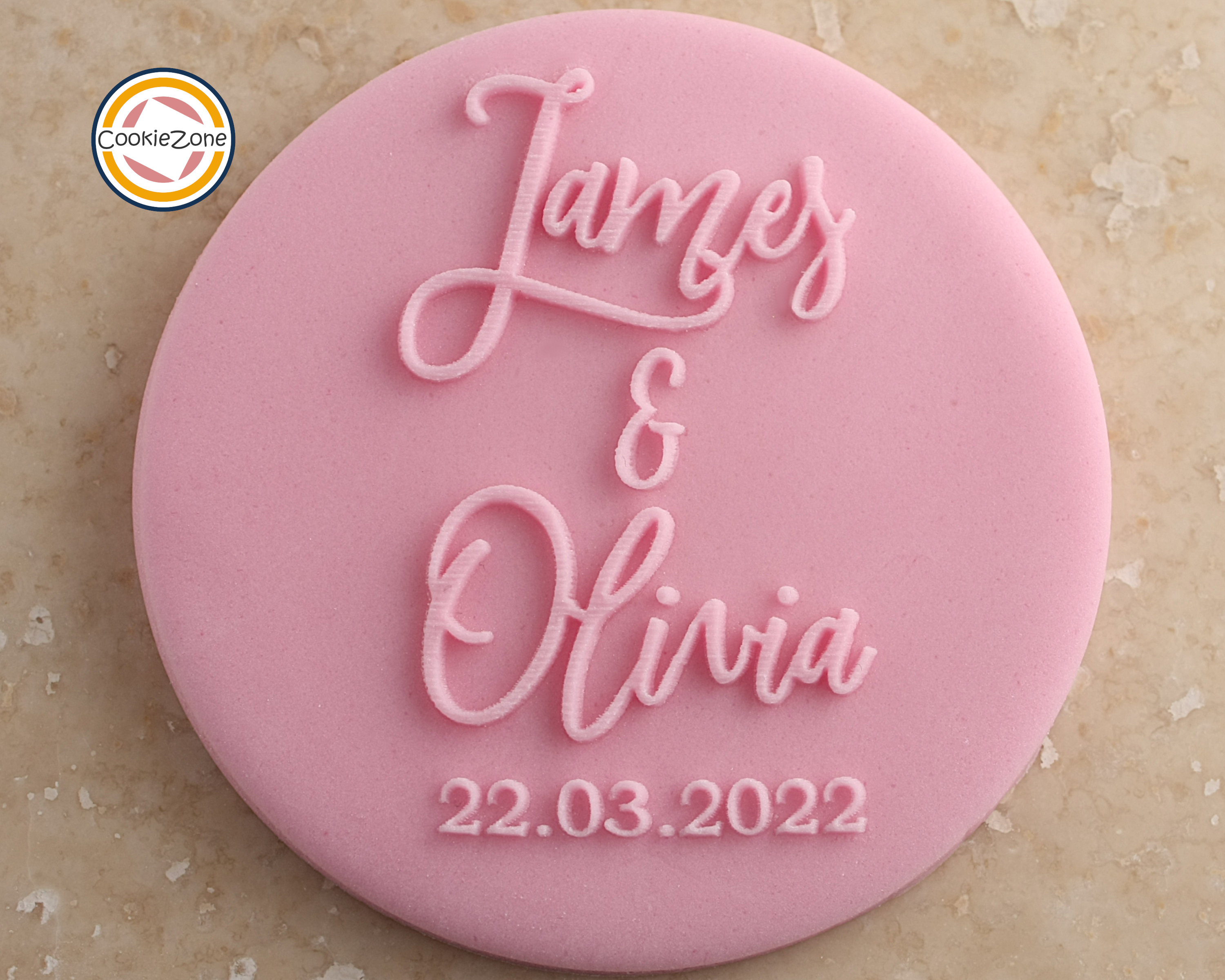 Custom Wedding Names (Style 1) Debosser/Embosser/Engagement/Wedding/Anniversary/Fondant Stamp