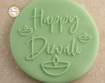 Happy Diwali (Style 5) Fondant Stempel