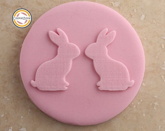 Easter Bunnies Debosser/Embosser Fondant Stamp