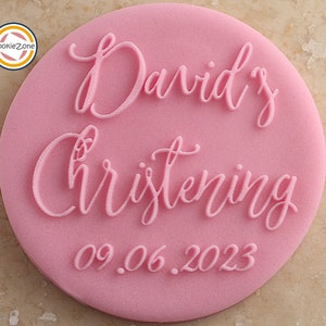 Custom Christening Names (Style 3) Debosser/Embosser/Baptism/Fondant Stamp