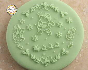 Weihnachtsmuster (Stil 2)/Weihnachtsprägestempel/Embosser/Fondantstempel