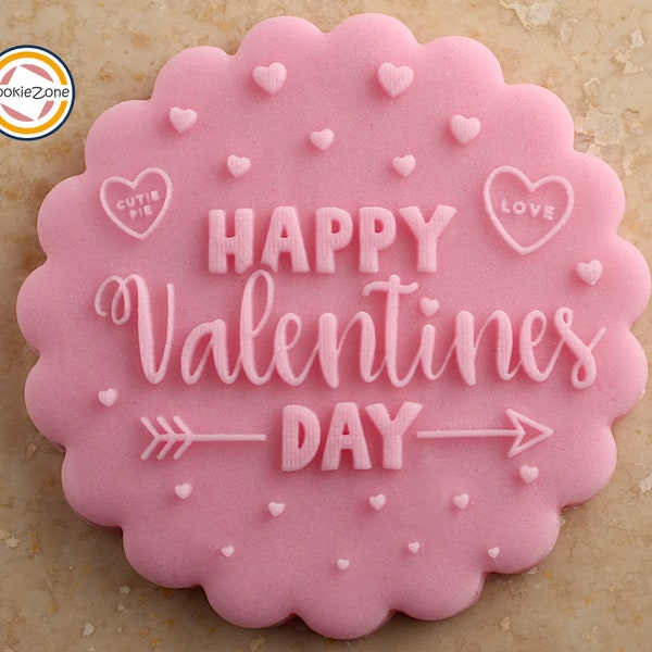 Happy Valentines Day (Style 3) Debosser/Embosser/Fondant Stamp