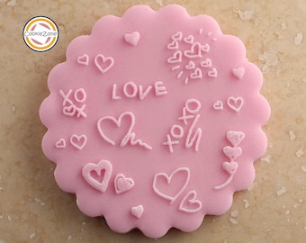 Valentines Pattern Debosser/Embosser/Fondant Stamp