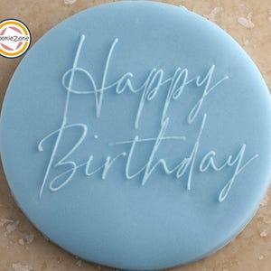 Timbro per fondente "Buon compleanno" (stile 3)