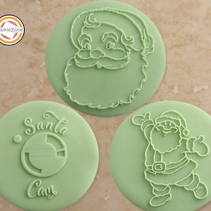 Christmas Debossers (Set 6) & Cutter/Embosser/Fondant Stamp/Debosser Set