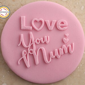 Love You Mum デボッサー/エンボッサー/母の日/フォンダンスタンプ