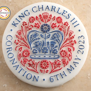 King Charles III Coronation Debosser/Embosser/ Fondant Stamp/Kings Coronation image 2