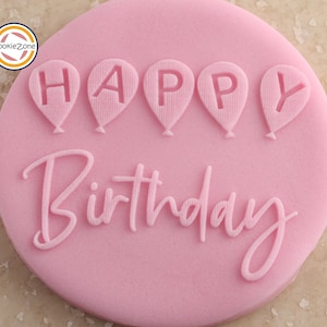 Alles Gute zum Geburtstag Luftballons Prägestempel/Embosser/Geburtstags-Fundant Stempel