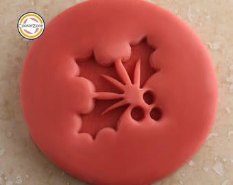 Christmas Holly Embosser Style/Christmas/Fondant Stamp
