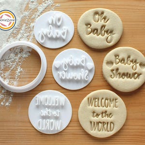 Baby Shower Embosser Style Fondant Stamp/Cookie Cutter Set image 4