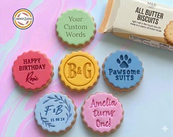 Custom Embosser/Choose Your Design/M&S Biscuit Size/Bespoke Stamp/Custom Logo