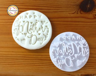 Happy Mother's Day (Style 3) Embosser Style Fondant Stamp