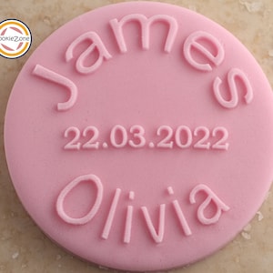 Custom Wedding Names (Style 2) Debosser/Embosser/Engagement/Wedding/Anniversary/Fondant Stamp