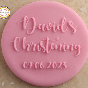 Custom Christening Names (Style 2) Debosser/Embosser/Baptism/Fondant Stamp