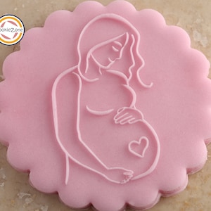 Wytłaczarka ciążowa/Stempel wytłaczający/Baby Shower/Matka/Stempel do fondantu/Lukier