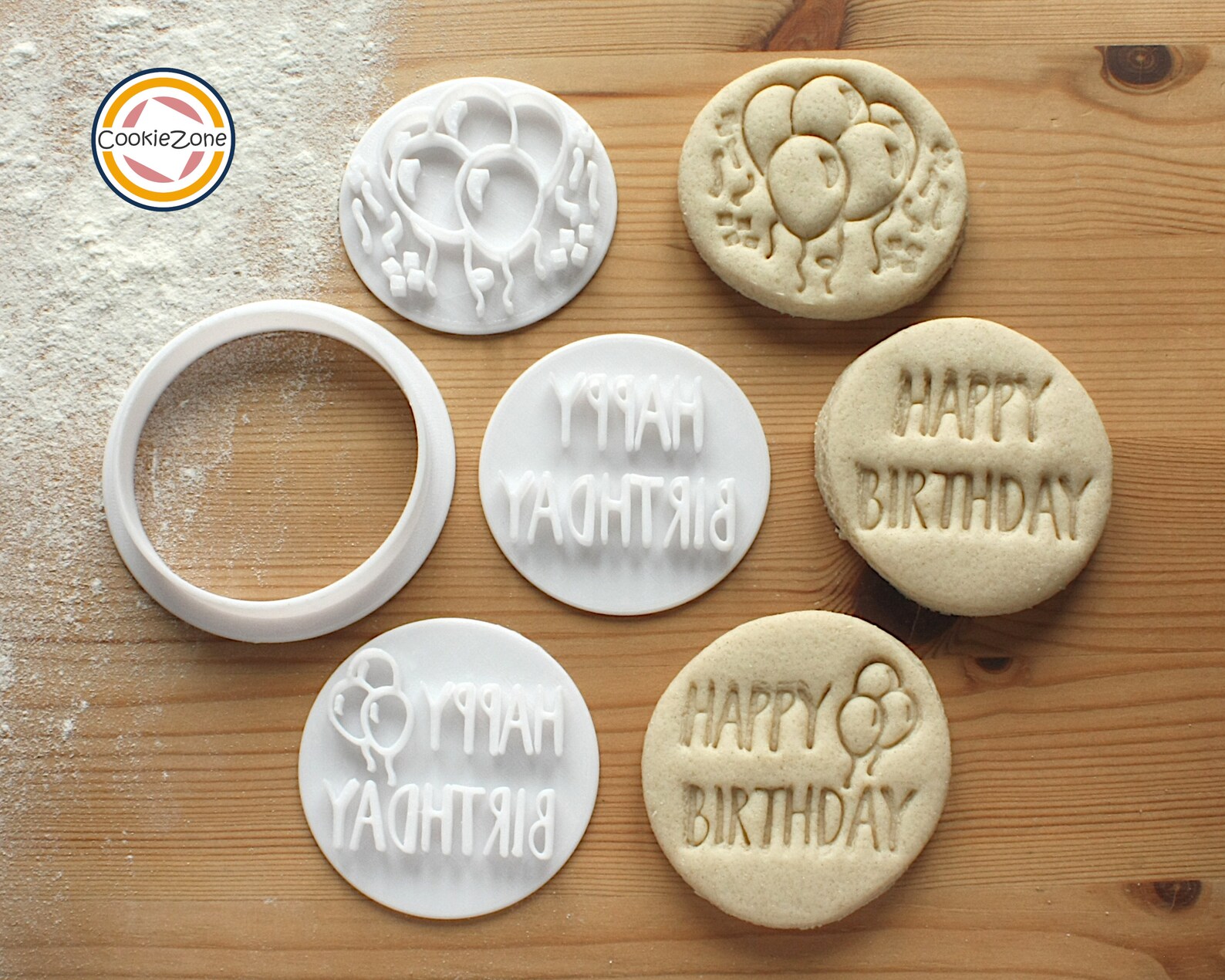 Happy Birthday Embosser Fondant Stamp/cookie Cutter Set Etsy UK