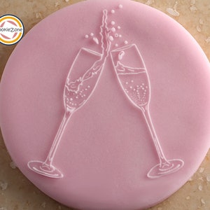 Champagne Glasses Debosser/Embosser/Hen Party/Engagement/Summer/Wedding/Fondant Stamp