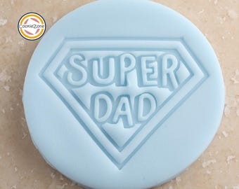 Super Dad/Father's Day Embosser Style Fondant Stamp