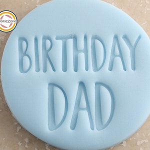 Geburtstag Dad Präge Fondant Stempel/Ausstecher Set