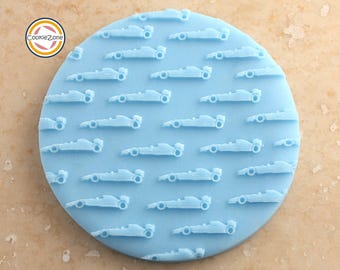 レースカーパターン/F1カーパターンデボス/バースデーフォンダンスタンプ