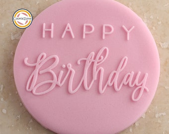 Happy Birthday (Style 2) Debosser/Embosser/Birthday Fondant Stamp