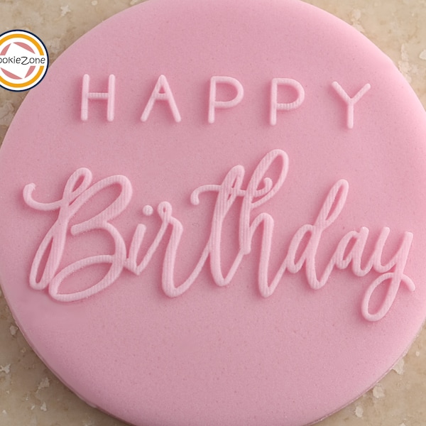 Happy Birthday (Style 2) Debosser/Embosser/Birthday Fondant Stamp