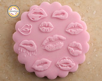 Lips Pattern (Style 2)/Valentines Debosser/Embosser/Fondant Stamp