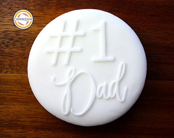 No 1 Dad Father's Day Debosser/Embosser Fondant Stamp