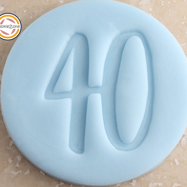 40 Happy Birthday Embosser Fondant Stamp/Cookie Cutter Set