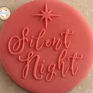 Silent Night Debosser/Embosser/Christmas/Fondant Stamp