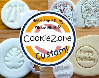 Juego de cortadores de galletas, sellos para fondant y cortadores de arcilla personalizados
